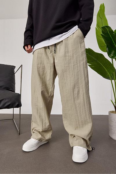 NOMARC 5279 Drawstring Loose Cream Trousers