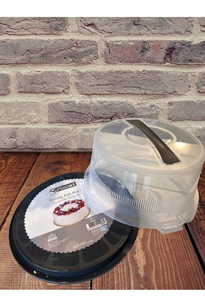 Doğuş Mutfak Anthracite Transparent Cake Pastry Storage Container - Sa-201