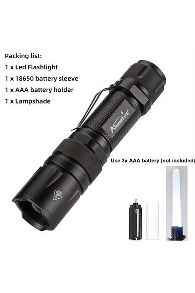 Choice No Battery Rgz 4 In 1 Multicolor Zoom Led White/red/green/blue Lighting Flashlight Outdoor Hunting P