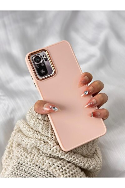 Vip Case Xiaomi Redmi Note 10-10S Uyumlu Kılıf Parlak Metal Çerçeveli Pastel ...