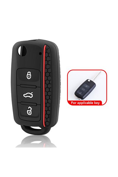Choice Silicone Car Key Case Keys Full Cover Protection Shell Bag for VW Volkswagen Polo Tiguan Passat G...