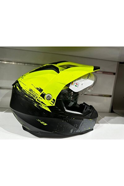 Sway KASK SWAY SW-X60 MAT BLACK/YELLOW CAMLI GÜNEŞ GÖZLÜKLÜ