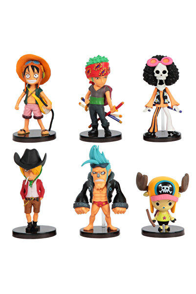 BANDAI 6pcs 6pcs/set Anime One Piece Figure Action PVC Model Luffy New Action Collectible Decorations Doll