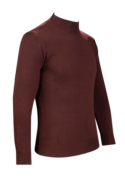 Çizgi Triko Ανδρικά πλεκτά Claret Red πουλόβερ με μισό ζιβάγκο χειμωνιάτικο πλεκτό ατσάλι