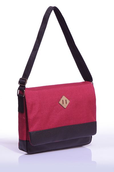 By Hakan Gk16 Poștaș geantă înclinată de tip Crossbody Claret Roșu-negru