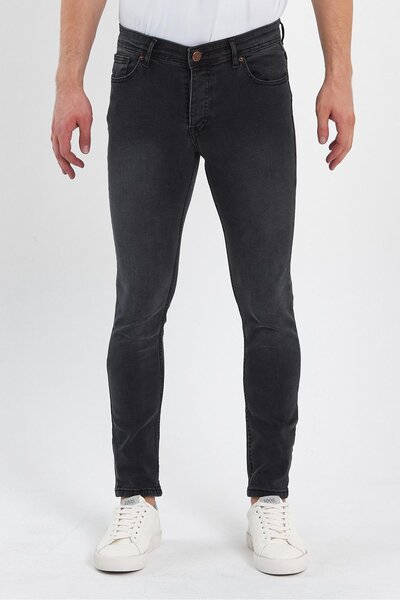 Genel Markalar ERKEK DÜĞMELİ TAŞLI SKİNNY JEANS