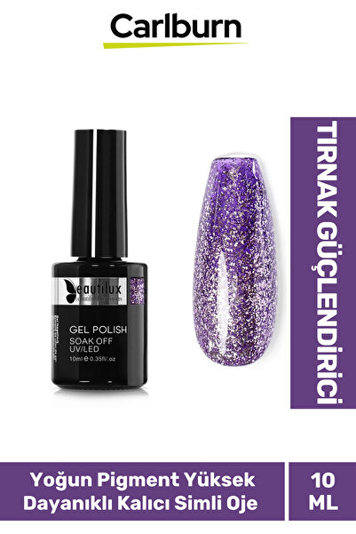 Carlburn Hızlı Kuruyan Uzun Süre Dayanıklı Yüksek Pigment 3 Aşamalı Kalıcı Simli Tırnak Ojesi 10 Ml
