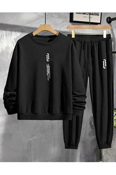 Shine Stone Чоловічий комплект з велосипедним коміром та штанами з принтом