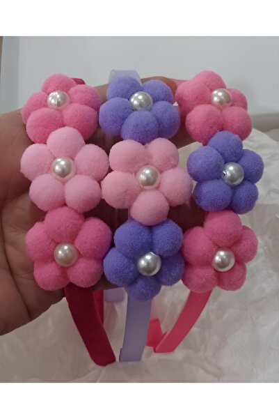 RAY TİCARET Šareni ljubičasti i roze cvetni venčići, set od 3 komada