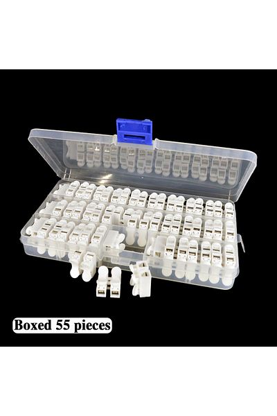 Choice 55PCS/lot CH-2 Spring Wire Quick Connector 10A 220V Electrical Crimp Terminals Block Splice Cable...