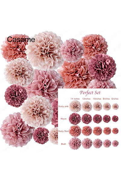 Choice Blush Set 20 pcs Party Favor Hanging Round Paper Ball Lantern Tissue P...