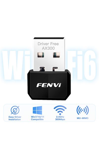 fenvi Wifi 6 Ax286 Wifi6 Usb Adapter Dongle Ax286 Usb 2.0 Network Card 2.4ghz Mini Wireless Receiver