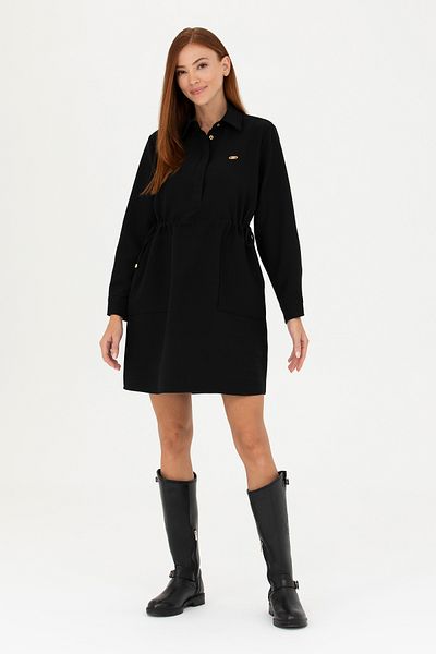 U.S. Polo Assn. Rochie neagră pentru femei, țesută de dimensiuni mini 50271164-vr046