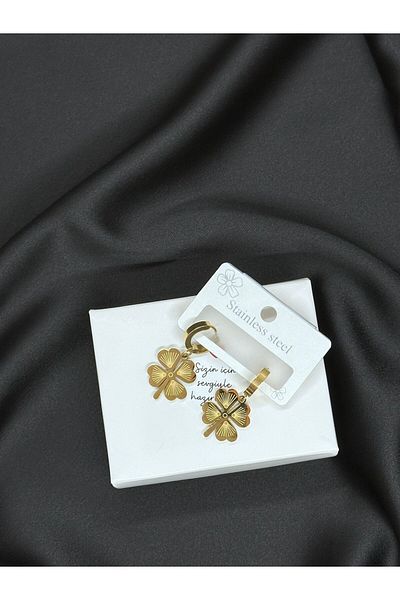 KUMRU BİJUTERİ 4 Sheets of Luck Conf Earrings