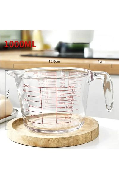 Choice 1000ml 1000ml/500ml Measuring Cups High Temperature Resistant Baking Glass Measuring Cup With Scale