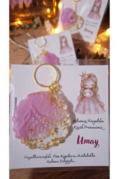 OUR LITTLE PRINCESS THEMED CARD KEYCHAIN  NEWBORN GIFT BIRTHDAY BABYSHOWER 10 PCS