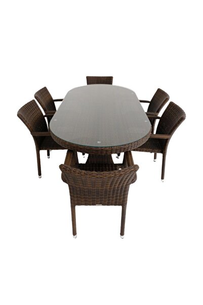 ReHome Sunsire 100x200  Rattan Bahçe Masa Takımı | Rehome