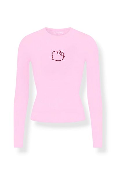 Carpe Face Kitty Long Sleeve Full Length Blouse