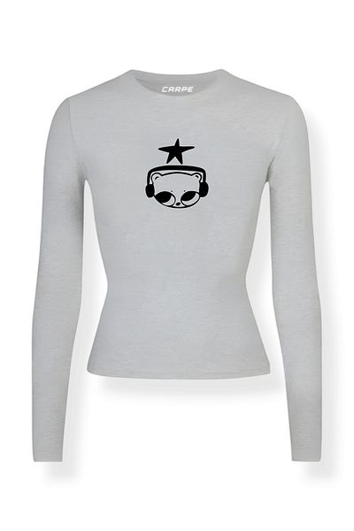 Carpe Musical Cat Long Sleeve Full Length Blouse
