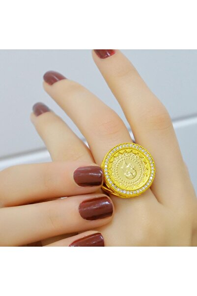 aytekgold 22 Ayar Çeyrek Altınlı Yüzük