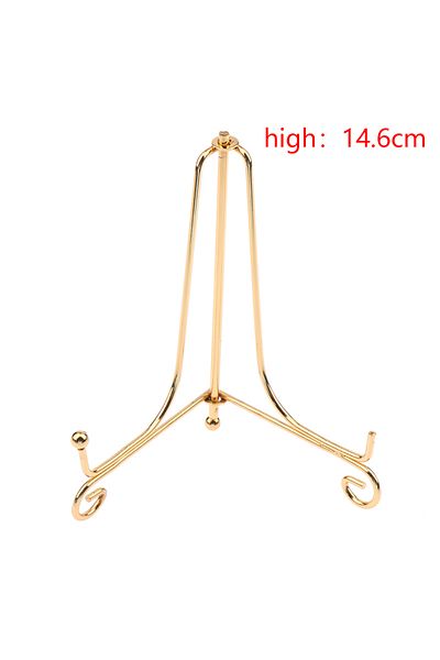 Choice 15cm Golden Iron Craft Holder Home Decor Accessories Plate Bracket Painting Rack Medal Display stand