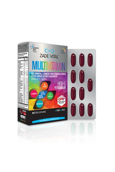 Zade Vital Multivitamin and Mineral Coenzyme Q10, L-Carnitine and Panax Ginseng 1 Box