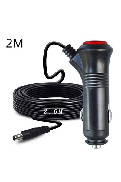 Choice 2m 12v 24v Car Cigarette Lighter Socket Splitter Plug Connector Power Adapter On Off Switch Universa