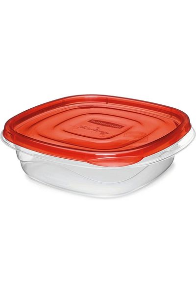 RUBBERMAID 4-Piece Durable Plastic Square BPA Free Food Storage Set