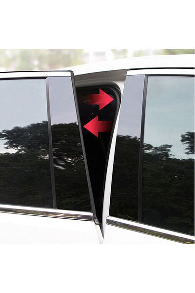 Choice Glossy Black Window Door Column B C Pillar Post Cover Trim For Mitsubishi Outlander 2013-2020 202...