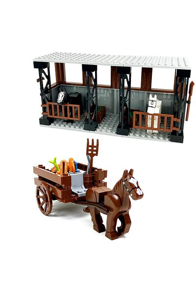 Choice Horse Stable Moc Horse Stable Building Blocks City Farm Cowshed Blocks Toy Set Construction Toys For