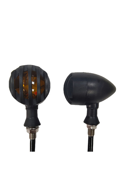 Choice مصابيح إشارة الانعطاف الصفراء للدراجات النارية، مؤشر رصاصي 12 فولت، كه...