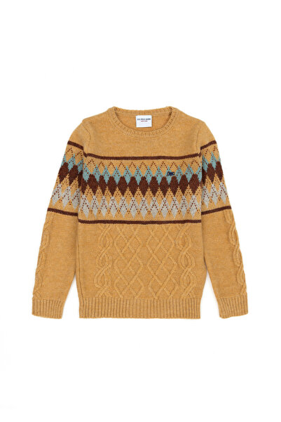 U.S. Polo Assn. Pulover pentru băiat Sand Melange Crew Neck Tricotaj 50271363...