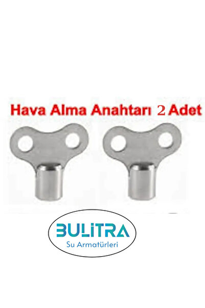 BULİTRA Su Armatürleri 2 Adet Radyatör Hava Alma Anahtarı Purjör Petek Havlupan Kalorifer Su Boşaltma Anahtarı