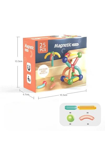Choice 25 Pcs Magnetic Constructor Blocks Set Toys for Kids STEM 3D Magnet Building Puzzle Toys Montessori