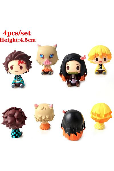 Choice 4pcs/set Anime Demon Slayer Kimetsu No Yaiba Figure Q Posket Kamado Tanjirou Kamado Nezuko Agatsu...