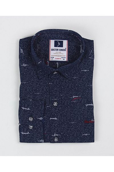 Doctor junior Тениска Slim Fit с прегънати ръкави за момче