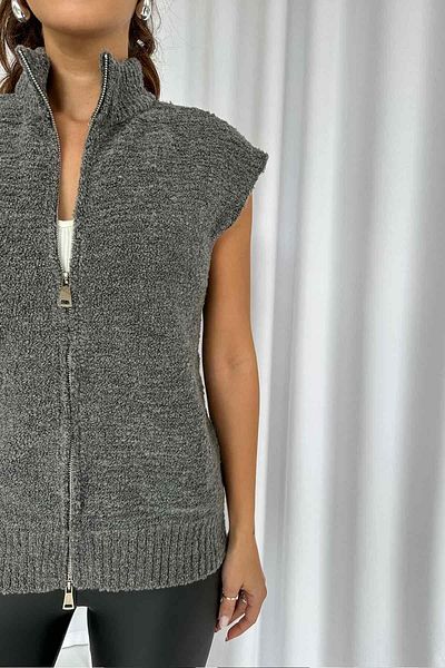 Mine Tan Butik Teddy Vest - Gray
