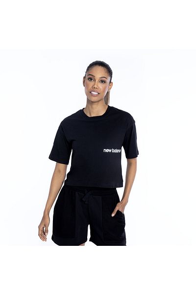 New Balance Tricou negru pentru femei Lifestyle Wnt1340-bkw