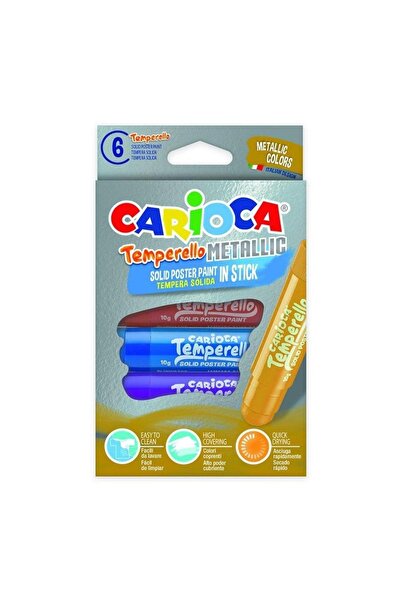 baby carioca متجر كوكو - مجموعة أقلام تلوين معدنية مكونة من 6 ملصقات Carioca Temperello