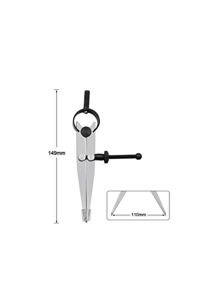 Choice1 فاصل فولاذي قابل للتعديل بمقاسات SS/M/L، مزود جلد ، بوصلة، مقياس تباع...