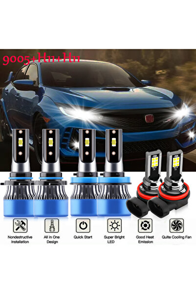 Choice1 9005 High H11 Low 6000K White LED Headlight High Low Beam 9005 H11 H8...
