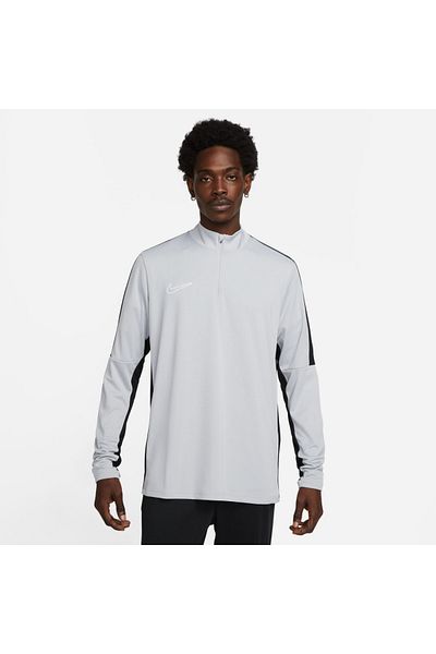 Nike Dri Fit Academy Men's Gray Stand Collar Long Sleeve T-Shirt