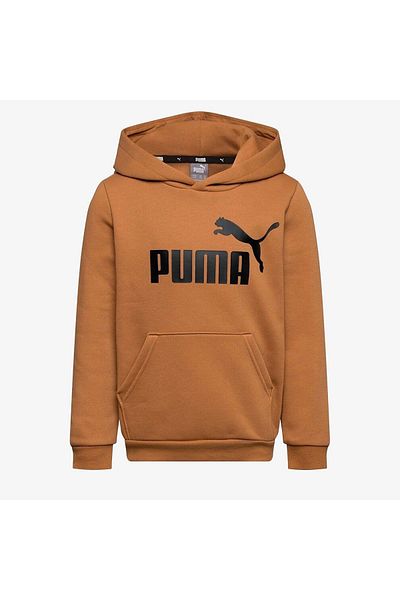 Puma Мъжка кафява качулка с голямо лого Ess