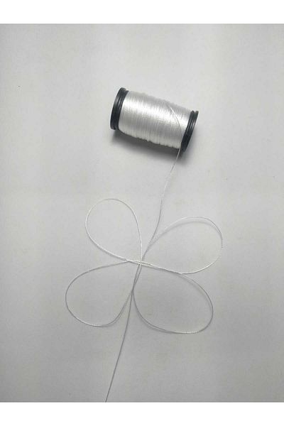 Eskişehir hobi sanat 50 Meters White Color 0.3 Mm Thin Rosary Thread