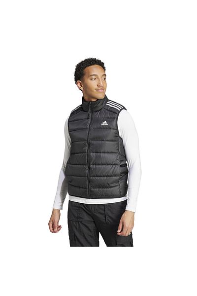 adidas Men's Essentials 3-Stripes Light down Vest Black Hz5728