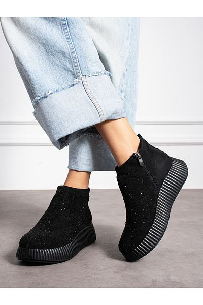 Alemdar Shoes Γυναικείες μπότες LIVINA Black Stone Detail