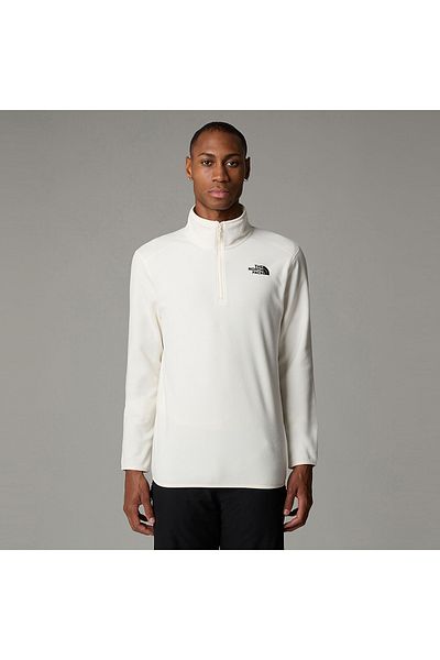 THE NORTH FACE Мъжки суитшърт 100 Glacier с 1/4 цип, екрю, със стойка и яка