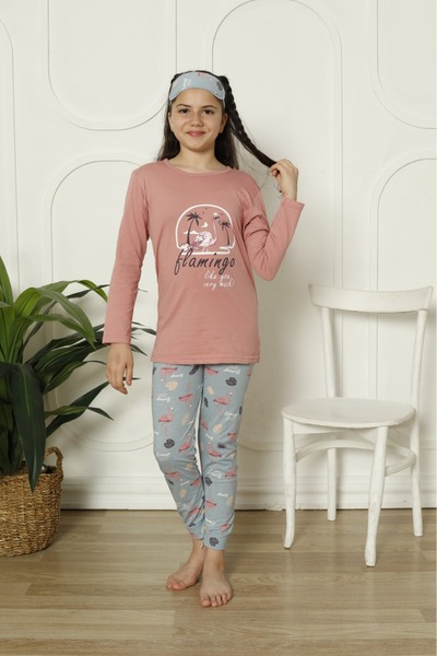 Minimoon Kız Çocuk Pijama Takımı Uyku Bantlı