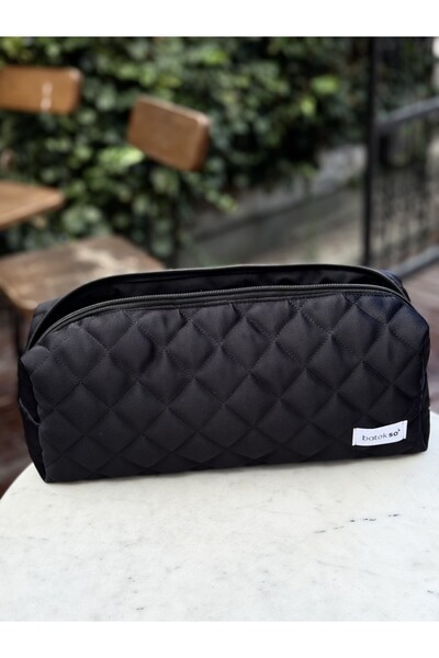 Batekso Чанта за пътуване за продукти за оформяне на черна коса - XL размер