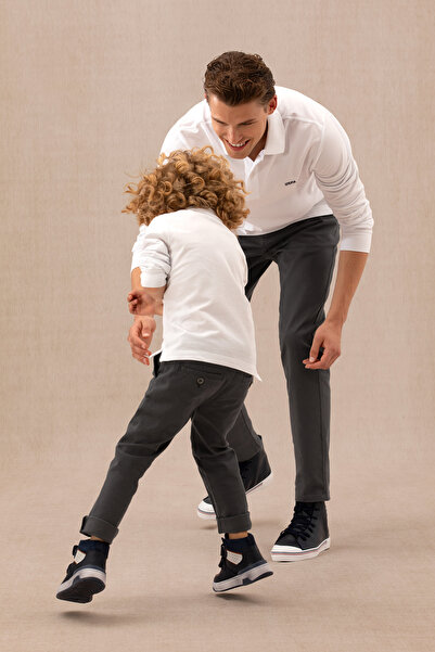 U.S. Polo Assn. Boy's Anthracite Canvas Pants 50271505 -Vr006